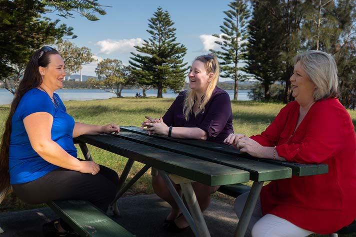 Amy Elbourne, Kelly Mungoven and Lisa Norrgard