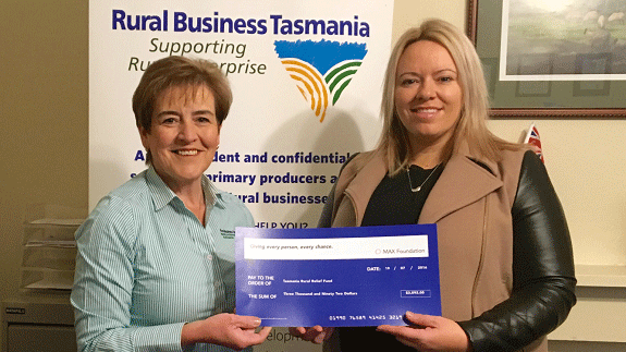 MAX Donation to Help Launceston Farmers