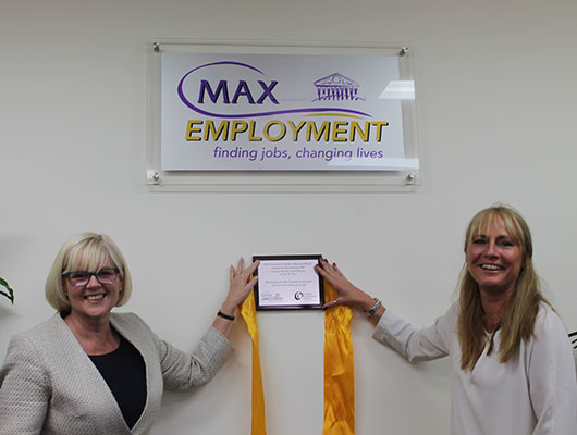 Federal Member for McPherson, Karen Andrews MP with MAX Employment Managing Director, Deborah Homewood at MAX Employment Varsity Lakes opening