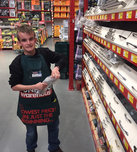 Morgan at work at Bunnings