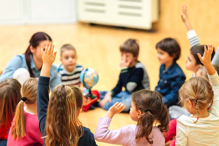 children in a kindergarten class