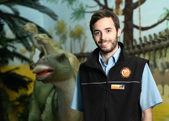 MAX Solutions customer Connor at Canberra Dinosaur Museum. 