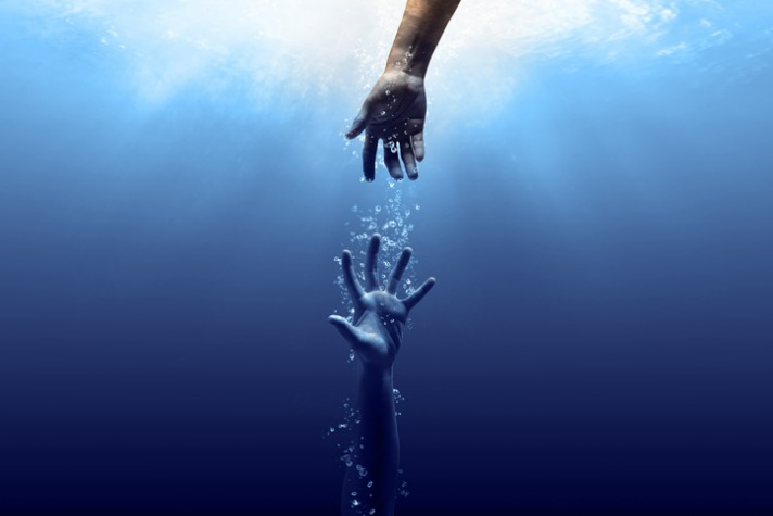 Depression drowning image