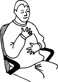 illustration of diaphragmatic breathing